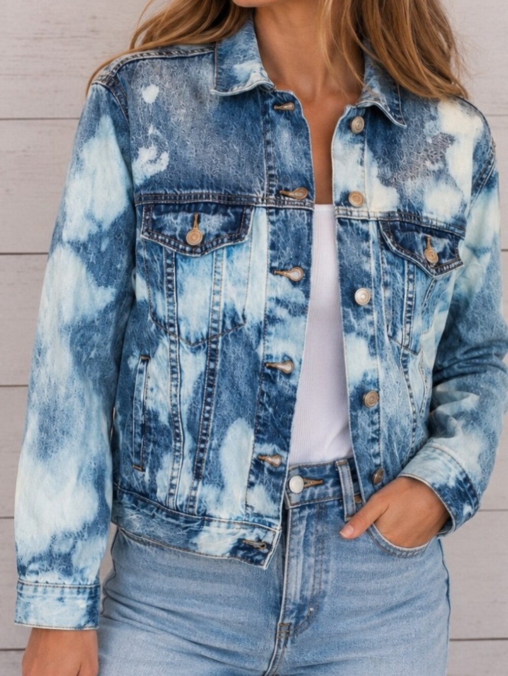 Unveil Bleach Washed Jean Jacket
